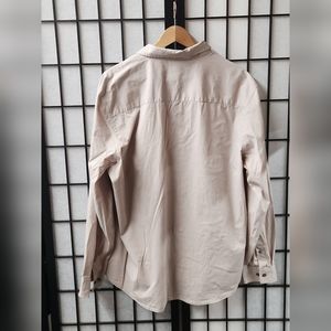 Alfani. Stripped Beige Dress Shirt XXL